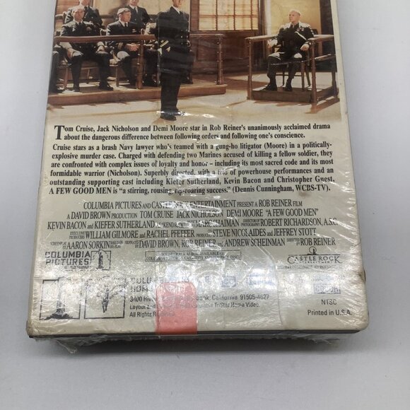 A Few Good Men VHS 1993 VTG Tom Cruise Jack Nicholson Demi Moore Factory Sealed - Picture 4 of 6